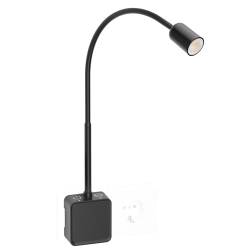PRINCEWAY LED Steckdosenleuchte Dimmbar, Strahler Wandlampe...