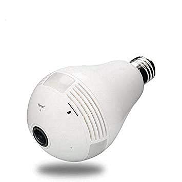 360° Angle with Remote Detection/Night Vision WiFi Wireless 2MP 1080P Security Spy Bulb Camera for Home, Office Hidden with HD Audio Video Recording (White)-picture-18