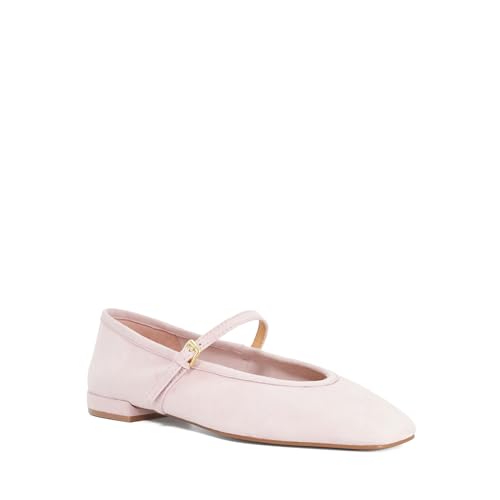 Dune London Ladies HEARTHROB Suede Mary-Janes Size UK 7 Suede Ballet Pumps Blush