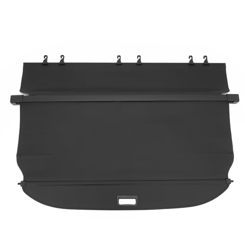 IKON MOTORSPORTS, Rear Retractable Cargo Cover, Compatible with 2015-2024 Ford Edge, ABS Aluminum Vinyl Trunk Security Luggage Shield Shade, Carbon Fiber Texture