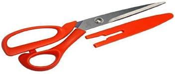 Beauty Tool Large Size Scrissors with Cap (225mm)10inch (1Pcz) Steel Handle Plastic All-Purpose Scissor (Red, Pack of 1) (B091Q6D78W) Amazon Price History, Amazon Price Tracker