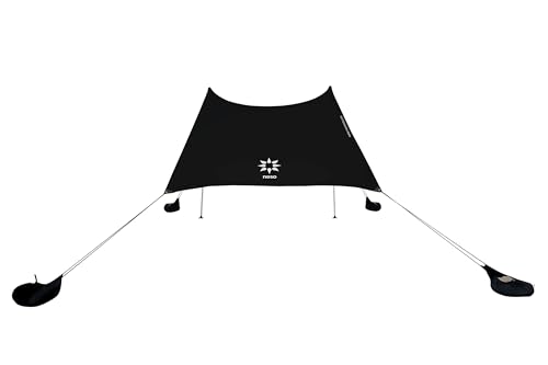 Image of Neso Grande Portable Beach Tent Sun Shelter - Lightweight Beach Shade Canopy - Easy Setup for Family Outings - Patented Reinforced Corners - UPF 50+ Sun Protection - 7ft Tall, 9 x 9ft