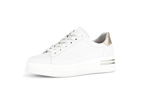 Gabor Damen Low-Top Sneaker, Frauen Halbschuhe,Leichte Mehrweite (G),Chunky Sneaker,dad Shoes,straßenschuhe,Offwhite/Platino,39 EU / 6 UK