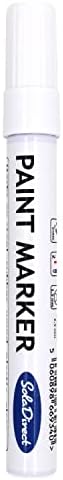 Oil-based Paint Marker Pen Permanent for Tyres Rubber Stone Leather Fabric Plastic Glass (White)