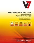 V7 - Boîtier fin pour DVD - capacité : 2 CD DVD - noir (pack de 10 )