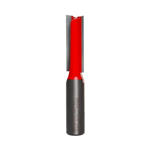 Image of Freud 12-122: 1 /2 inch (dia.) Double Flute Straight Bit with 1 /2 inch shank, 3-1 /8 inch overall length