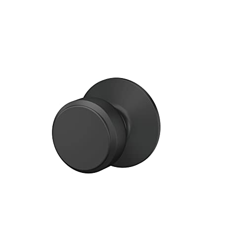 Image of SCHLAGE F10 BWE 622 Bowery Door Knob, Hall & Closet Passage Lock, Matte Black (Pack of 4)