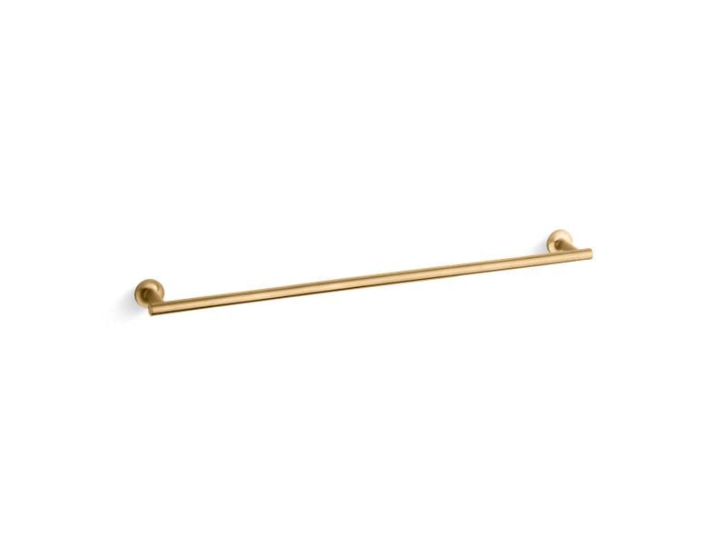 Barre porte-serviettes Kohler Purist en laiton brossé haut de gamme pour salle de bain chic