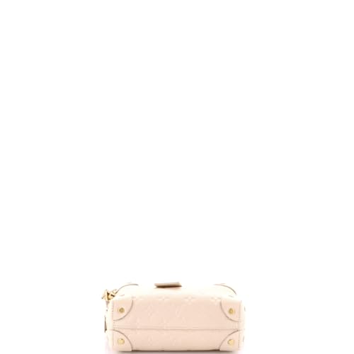 Pre-Loved Petite Malle Souple Handbag Monogram Empreinte Leather, Neutral4