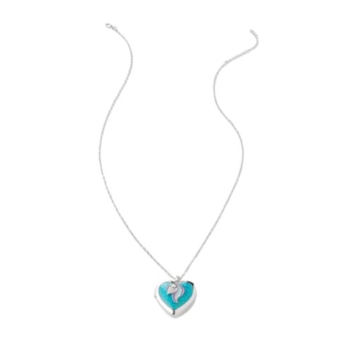 iSparkle Unicorn Heart Locket Necklace | Sparkly Glitter Animal Pendant | Secret Inside Storage | Silver Tone Chain2