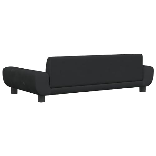 puraday Hundebett Schwarz 100x54x33 cm Samt Hundesofa Katzensofa Hundebetten Katzenbett Bequeme Haustierbett Stilvolles Design Kann Im Wohnzimmer Oder Schlafzimmer Platziert Werden