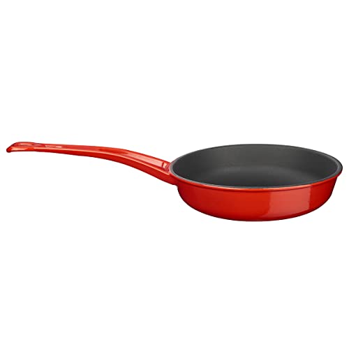 Lava Metal Döküm Kızartma Tavası, Metal Saplı, 24 cm, Kırmızı