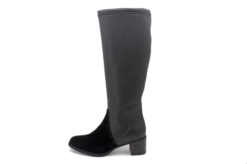 Botte en daim élastique noire PieSanto solution mollets exigeants 2XL