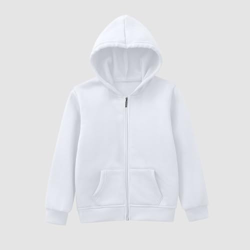 Boys' Full Zip Hooded Jacket, Youth Preppy Active Long Sleeve Hoodie Sweatshirts - Solid School Uniform Pullover Top Outfits3