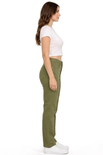 Image of Women Jeans Wide Leg High Waist Straight Fit Casual Pants - Everyday Comfort & Trend Style