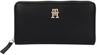 Tommy Hilfiger Damen Geldbörse Logotape mit Reißverschluss, Schwarz (Black), Einheitsgröße