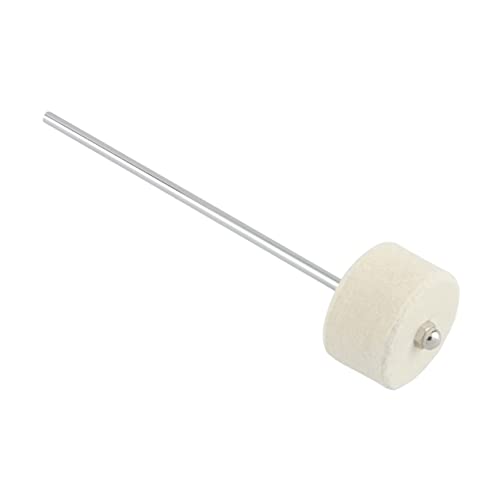 Batidor para pedal de bombo de acero inoxidable y fieltro miniatura 1