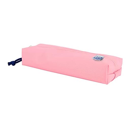 Oxford, Estuche Rectangular con Goma, 22 cm, Color Rosa