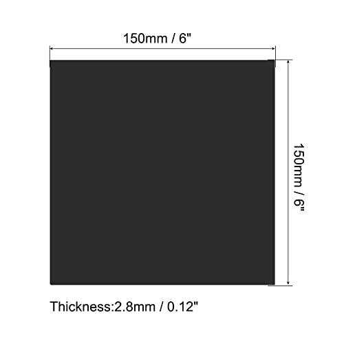 Image of MECCANIXITY PMMA Acrylic Sheets Colored Non Transparent 6 x 6 Inch Black for Glass, DIY, Painting, Art Craft