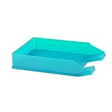 Color: Translúcido turquesa Idena – Bandeja organizadora para A4 de C4, plástico, color azul turquesa