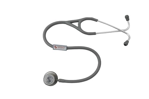 Image of THROB-SS|| VERSATILE ADULT AND PAEDIATRIC 2-SIDED CHEST PIECE|| ANODIZED ALUMINIUM HEADSET WITH COMFORTABLY ANGLED (Grey)
