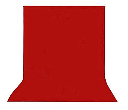 HOJI 8 x 10 ft Red Screen Backdrop Background for Photography, Polyester Fabric Black Photo Backdrop Curtain Background Screen Collapsible Seamless for Photo Video Studio (Stand NOT Included)