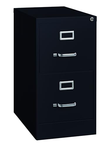 Hirsh 22-in Deep Metal 2 Drawer Letter Width Vertical File Cabinet Black