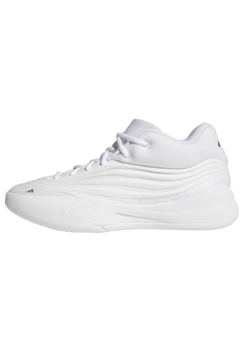 adidas Unisex-Adult Dame X Basketball, White/Zero Metallic/Silver Metallic, 7.5