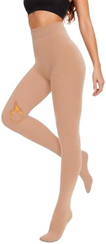 Viozocy Thermo Strumpfhose für Damen Winter Wärmende Gefüttert mit Dickem Fleece Winterstrumpfhosen Hoher Bund Weich Langlebig Blickdicht Pantyhose