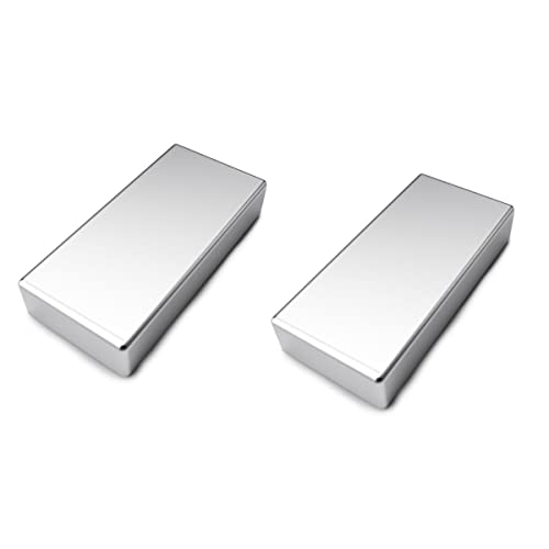 2 PCS Powerful N52 Neodymium Bar Magnets, Rare Earth Magnets Rectangular Magnets Metal Neodymium Magnet Block Magnet, 1.97 x 1 x 0.4 Inch