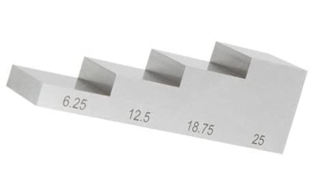Four Steps 1018 Steel 6.25mm 12.5mm 18.75mm 25mm Ultrasonic Thickness Gauge Calibration Block para calibración de espesor y linealidad miniatura 2