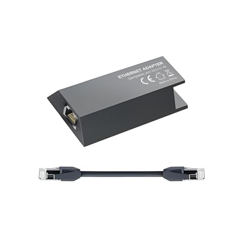 Ethernet Adapter for Starlink Gen 2 – RJ45 Gigabit Port with 20cm Cable | Compatible with Actuated V2 Dish | POE Support | Connects to Routers, TVs, Consoles & More