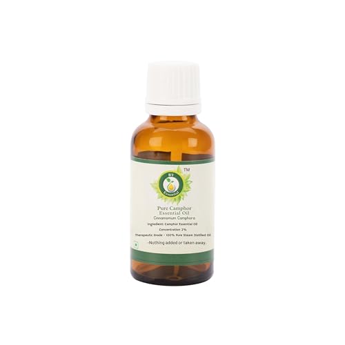 R V Essential Aceite esencial de alcanfor puro 50ml (1.69oz)- Cinnamomum Camphora (100% puro y vapor natural destilado) Pure Camphor Essential Oil