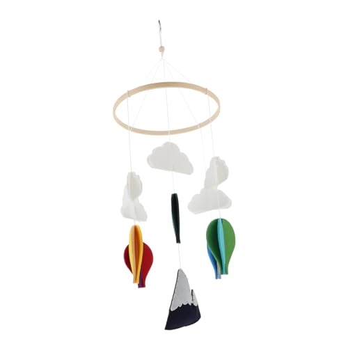 IWOWHERO ベビーベッド用おもちゃ フェルト風鈴ペンダント ベビールーム装飾 男の子と女の子向け 赤ちゃんの手と目の協調を促すおもちゃ