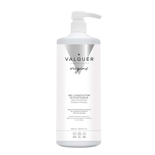 Valquer Gel Conductor de Ultrasonidos Facial y Corporal. Uso profesional en Radiofrecuencia, Depilación laser, Microcorrientes, Ipl y Cavitación. Base de Agua Incoloro e Inoloro. 1L.