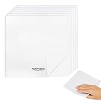 Flintronic 6er Pack Reinigungstücher, Fusselfreie Tücher, Staubtuch, wiederverwendbar, zum Ölen von Holz, Reinigen von Glas und Bildschirmen, 25 * 25 cm
