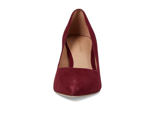Cole Haan Women's Mylah Heel Pump 75mm, Black Cherry Suede, 9-B US