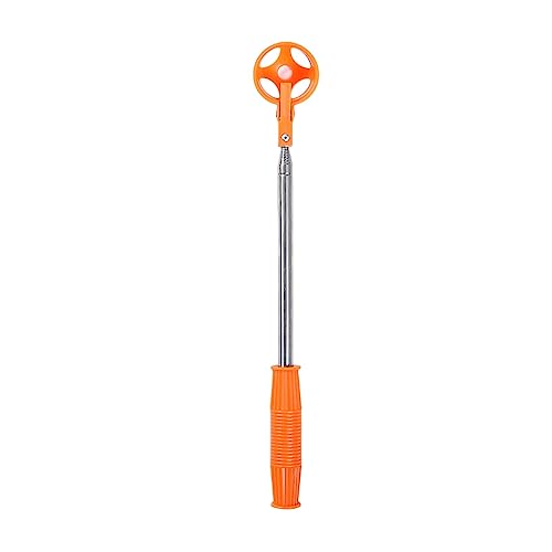 Kakalote Golf Ball Retriever, Portable Telescopic Scoop Saver Pick Up Golf Ball Grabber Pick Up with Locking Clip(Orange/80inchs)