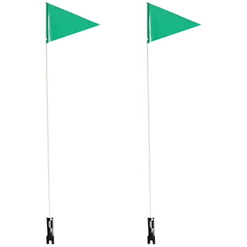Yardwe Bike Safety Flag with Pole Reflective?2PCS Bike Trailer Safety Flag with Bicycle Mounting Bracket Height Visibility Bicycle Safety Flag,Green