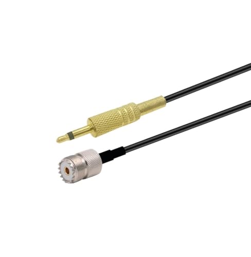 BNC/PL259 UHF/N �I�X SO239 UHF ���X - 3.5mm ���m���� 1/8" �v���O �J���� M>���j�^�[�A*/�A���e�i R*/F ���� RG174 �P�[�u��(UHF F to 3.5Mono,50CM)