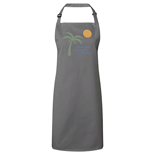 Tablier cuisine tropical exotique, une idée de cadeau originale sur le thème plage et soleil