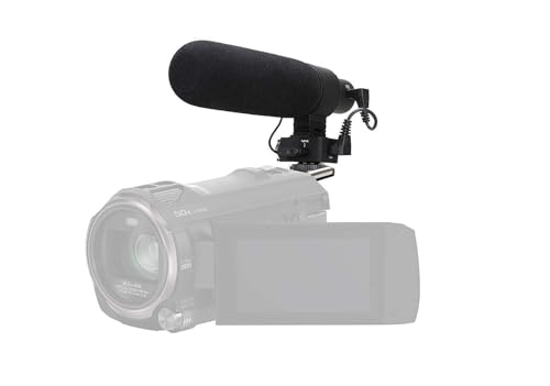 Micrófono supercardioide para Sony HDR-CX455 con cañón estéreo y antiviento dead cat