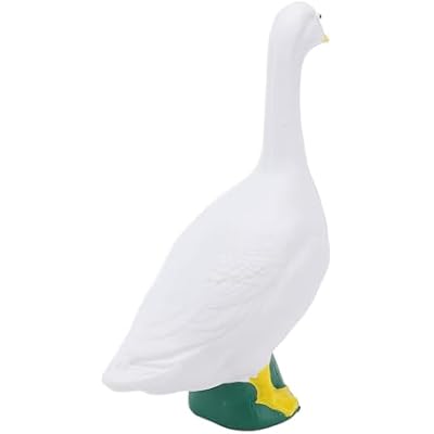 Desk Goose 7 Inches, Mini Porch Goose Figurine, Party Decor White Goose Ornament, Small Goose Statue Yard Goose for Home Garden