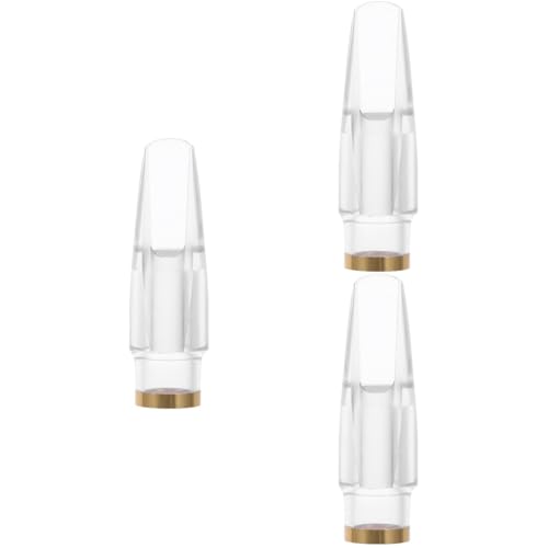 ibasenice Pcs Saxophone Mouthpiece Kit Sax Flute Head Plastic Sax Head Easy to Install Musical Instrument Accessory White