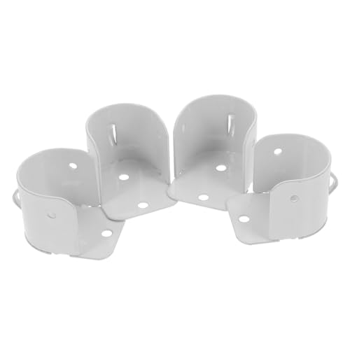 Cabilock 4Pcs Iron Closet Rod Socket Flange Bracket for Bathroom Bedroom and Kitchen Support for Shelf Easy Installation Smooth Surface Finish