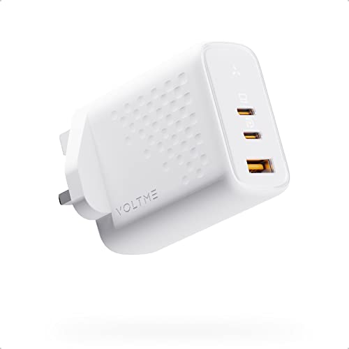 VOLTME USB C Plug 65W, USB C Charger GaN III, Fast Charger Plug for MacBook Pro/Air, iPad Pro, Galaxy S22/S21, Dell XPS 13