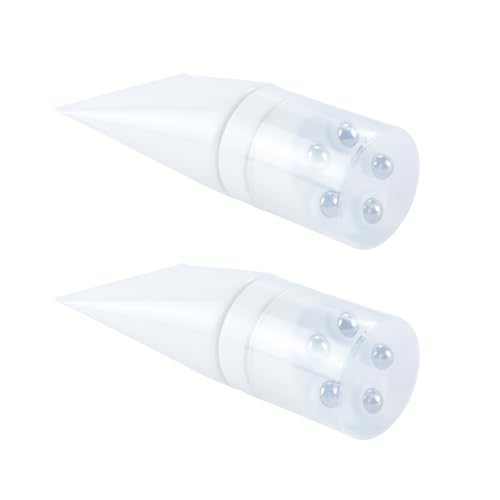 Ausi Botellas roll on vacías de 50 ml con 5 tapones, tubos rellenables de protector solar para crema adelgazante, masaje facial y cuidado de la piel, color blanco