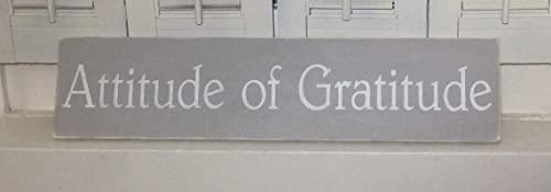 Attitude of Gratitude Wood,Inspirational Quote,Cottage Decor,Kitchen Decor,Gratitude Sign 4x16 inch(10x40 cm)