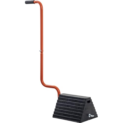 Image of Buyers Products WC1087 Rubber Wheel Chock with Bolt-On Handle, Anti-Slip Wheel Stopper for Trucks, RVs, Trailers, Campers & Cars, Tire Chock Stabilizer
