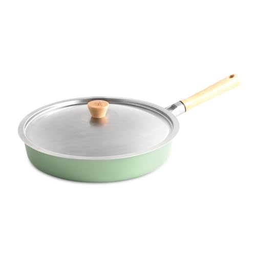 Nordic Ware Cardamom Ceramic Nonstick 12 Inch Fry Pan with Lid